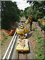 Electrification work on the Coryton line near Birchgrove