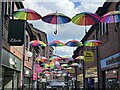 Colourful Umbrellas in Coppergate York