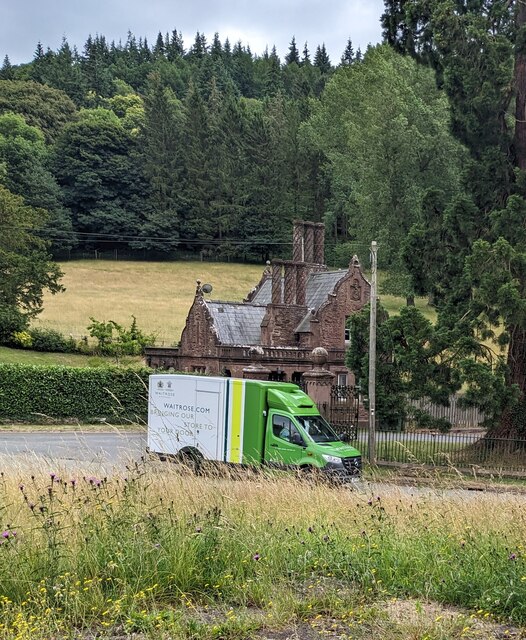 Waitrose home delivery van, Ganarew,... © Jaggery ccbysa/2.0