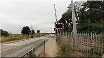 TF0444 : Quarrington Level Crossing for Grantham Road (A153) across railway by Roger Templeman