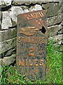 Old milepost on the A689 at Hare Law (3)