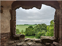 SO4108 : Raglan Castle - view out of a window by Robin Webster