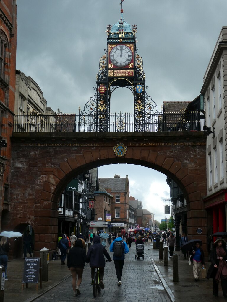 Eastgate, Chester, And The Eastgate © David Smith Cc-by-sa 2.0 