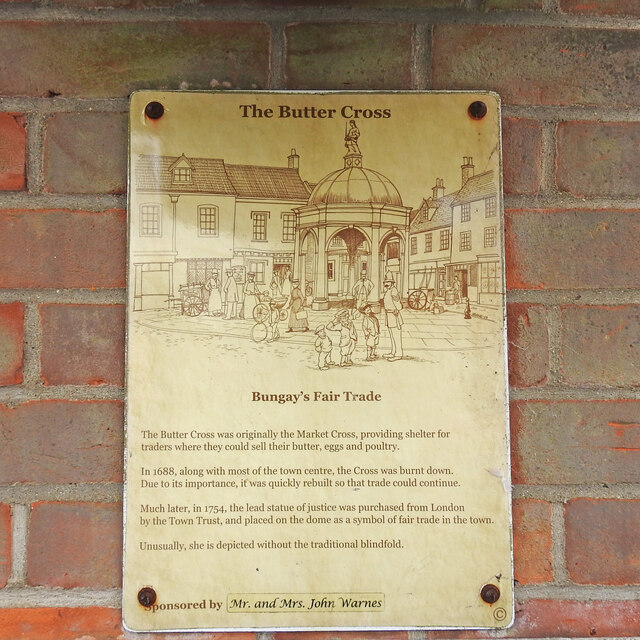 Bungay heritage plaque, The Butter... © Adrian S Pye :: Geograph ...