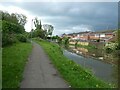 Cycle route and towpath by Shropshire Union Canal