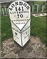 Old Milepost by the A522, JCB parts entrance, Uttoxeter