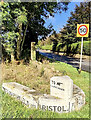 Old Guide Stone by the A420, Bristol Road, Lanhill