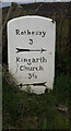 Old Milestone by the B881, west of Barnauld, Kingarth parish