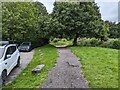 Public footpath adjacent to car parking