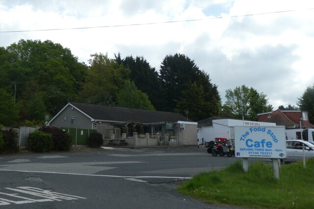 Cafe and car park by A442 south of... © David Smith cc-by-sa/2.0 ...