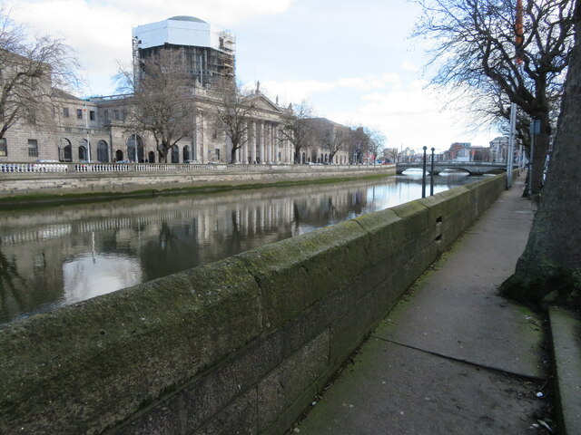The Liffey and the Four Courts from Merchant's Quay