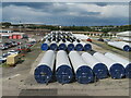 NT1082 : Wind turbine components at Rosyth Europarc by M J Richardson