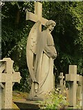 SE1317 : Angel in Edgerton Cemetery, Huddersfield by Humphrey Bolton