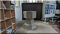 TM1359 : Font at Church of The Blessed Virgin Mary, Stonham Aspal by Sandy Gerrard