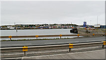 SH2482 : A view across the old harbour from Victoria Road (A5154), Holyhead by habiloid
