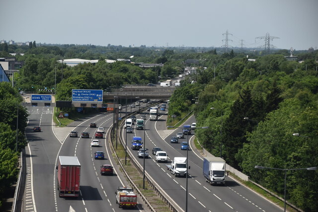 M60, Junction 1 © N Chadwick :: Geograph Britain and Ireland