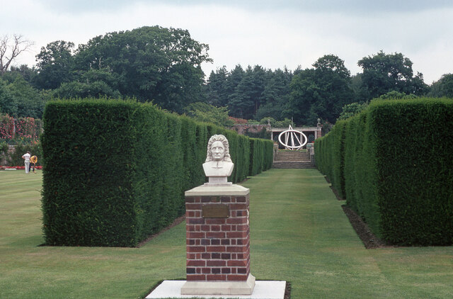 Bust of Sir John Flamsteed in the castle gardens