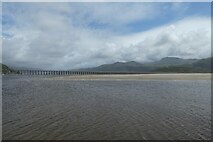 SH6215 : Barmouth Viaduct from Fairbourne Spit by DS Pugh