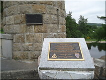NJ2845 : Craigellachie Bridge plaque by Michael Earnshaw