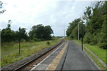 SH5727 : Looking towards Llandanwg at Pensarn station by DS Pugh