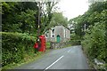 Phonebox, letterbox and Chapel