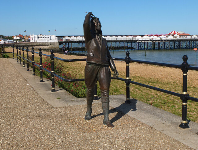 Statue of Amy Johnson, Herne Bay © Jim Barton :: Geograph Britain and ...