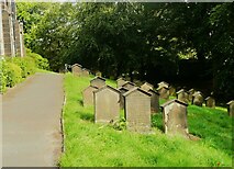 SE2023 : Gravestones in the Christ Church graveyard, Liversedge by Humphrey Bolton