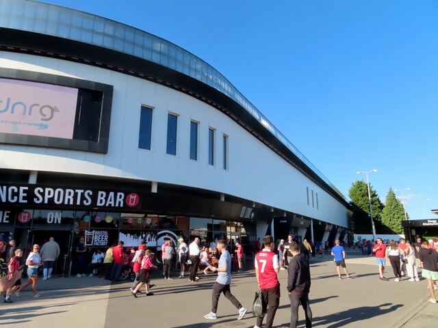 The rear of the South Stand at Ashton... © Steve Daniels cc-by-sa/2.0 ...