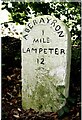 Old Milestone by the A482, Lampeter Road, south of Aberaeron