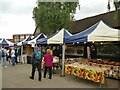 Saturday market, Rother Street, Stratford-upon-Avon