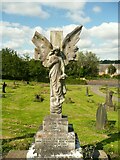 SE2324 : Angel statue for Daniel Calvert and his wife, Batley Cemetery by Humphrey Bolton