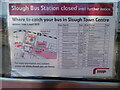 SU9779 : Bus Information Sheet in Bus Shelter E, Slough by David Hillas