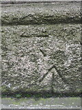 O1534 : Benchmark and mason's mark by O'Donovan Rossa Bridge by John S Turner