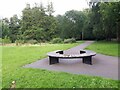 Bench by a path in Sandbach Park