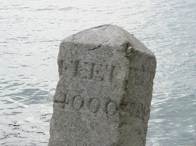 Benchmark on the 'FEET 4000' stone, North Bull Wall