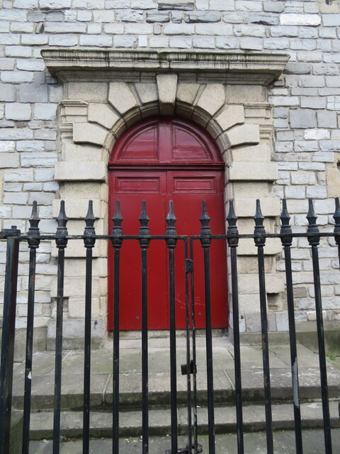 The door to St Mark's church, Mark Street, Dublin