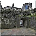 Prudhoe Castle: Keep entrance from within the Keep