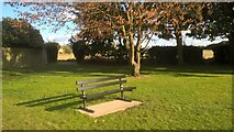 TF1505 : Bench in the playing fields, Glinton by Paul Bryan