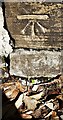 Benchmark on wall on east side of Harrogate Road at junction of Nos. 170 & 172