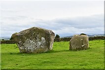 NY5737 : Little Salkeld: Long Meg and her Daughters, two stones by Michael Garlick
