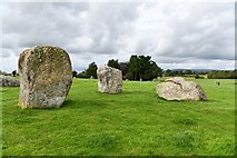NY5737 : Little Salkeld: Long Meg and her Daughters, three stones by Michael Garlick