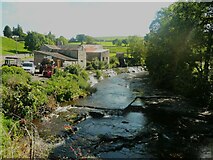 SD9390 : The River Bain upstream of the bridge, Bainbridge by Humphrey Bolton