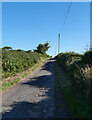 Minor road heading north from Sliddery, Arran