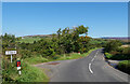 The coast road entering Sliddery, Arran