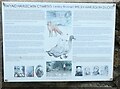 SH4938 : Welsh Harlequin Duck: Information board by Gerald England