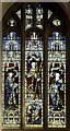 TF4165 : Chancel Stained glass window, St Andrew's church, Halton Holegate by Julian P Guffogg
