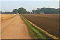 Road to Kirkmay, a large farm