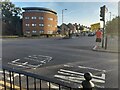 Stop ULEZ protestor outside Bounds Green Station