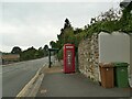 Phone box and bus stop on Paradise Road