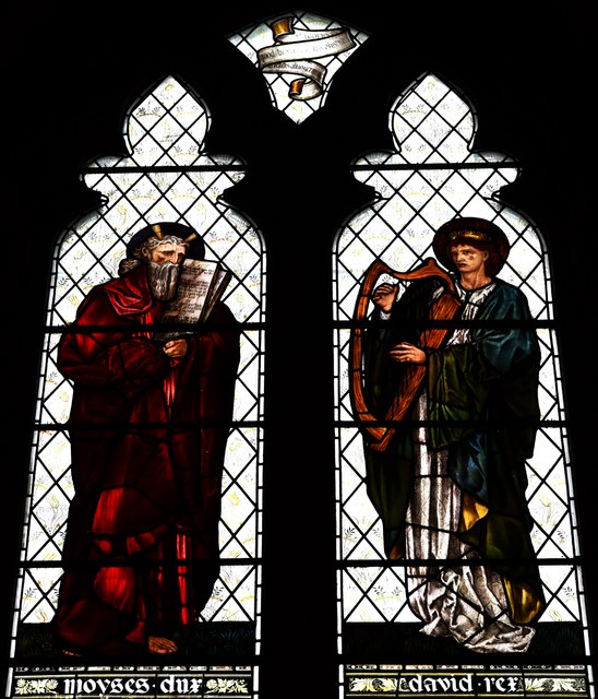 Brampton, St. Martin's Church: Window 2 by Morris and Burne-Jones (1878-80) detail 2